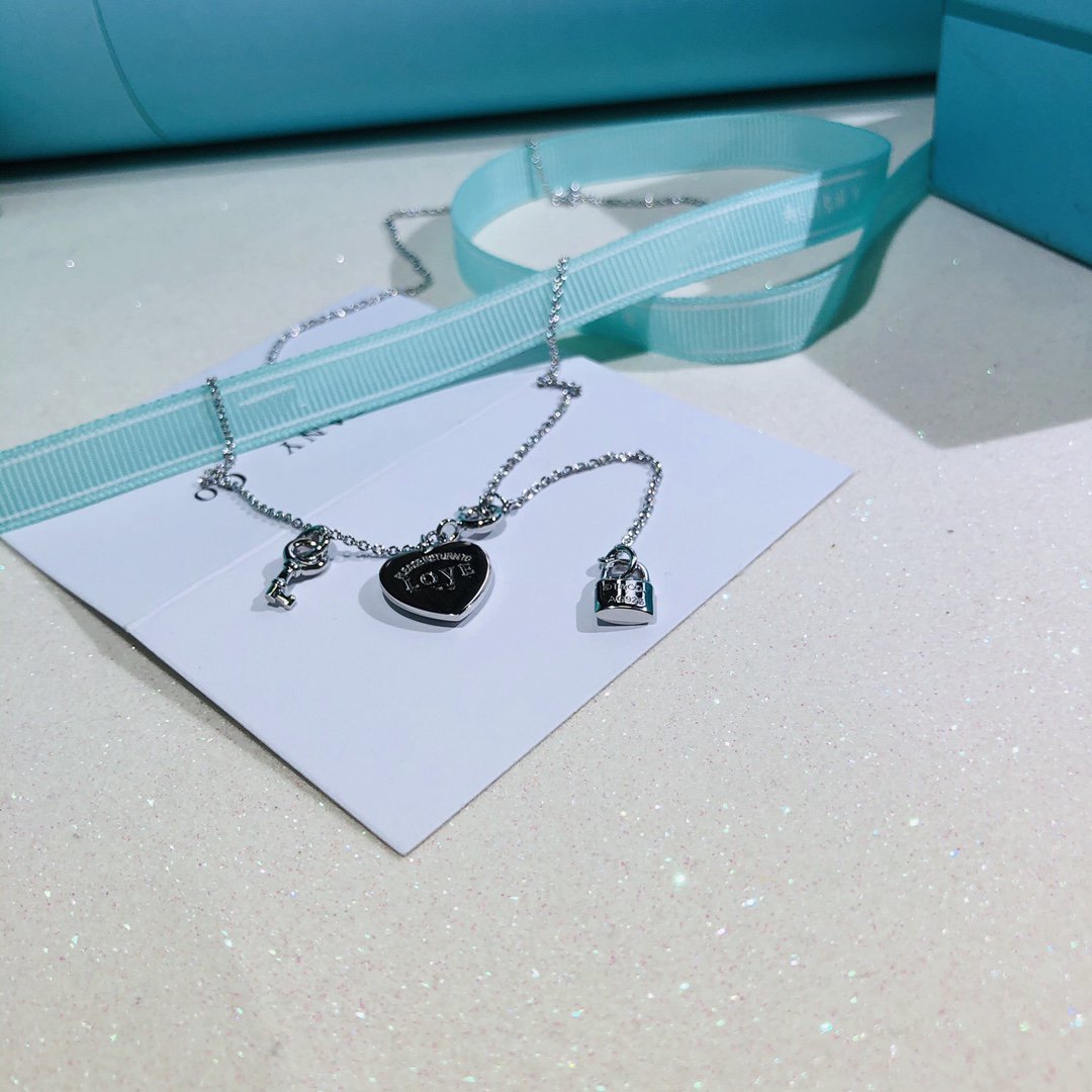 [Marins]LOVE HEART TAG KEY NECKLACE