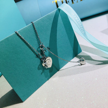 [Marins]LOVE HEART TAG KEY NECKLACE