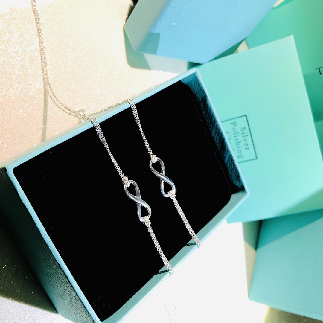 [Marins]SILVER INFINITY DOUBLE CHAIN NECKLACE