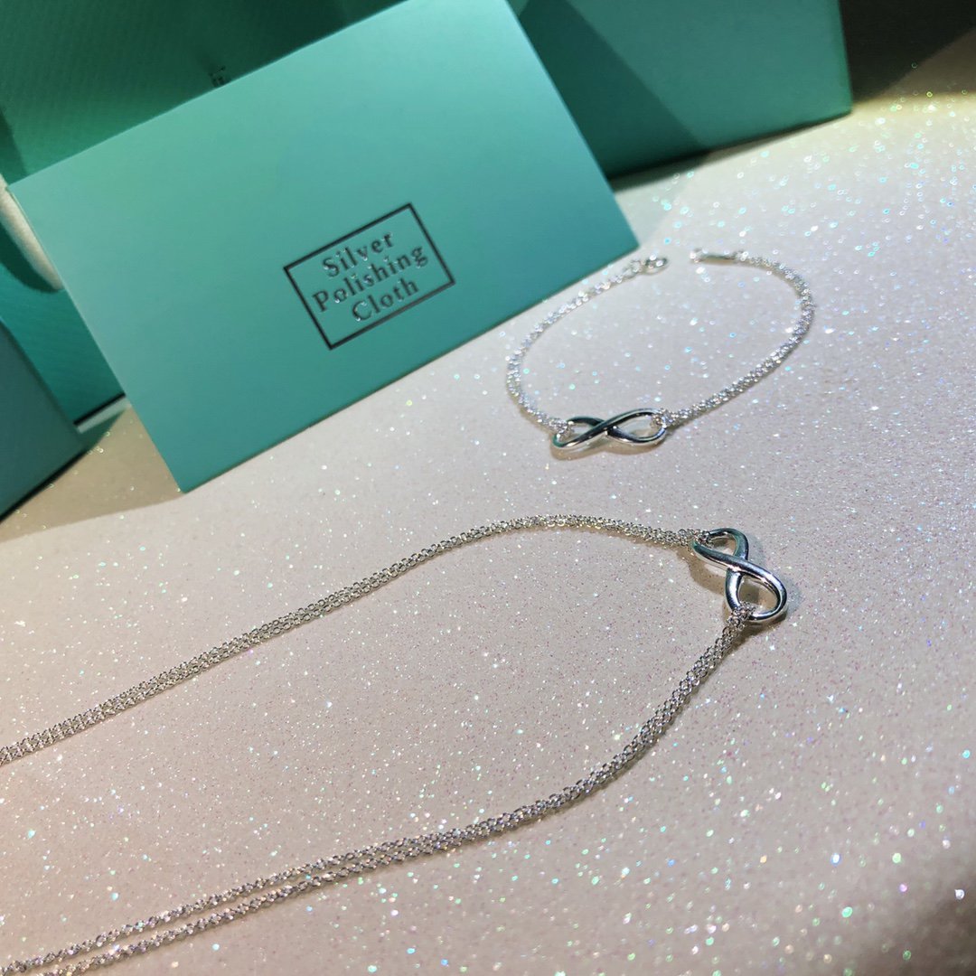 [Marins]SILVER INFINITY DOUBLE CHAIN NECKLACE