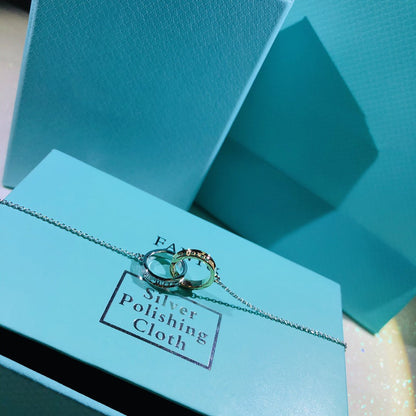 [Marins]INTERLOCKING CIRCLES PENDANT SMALL NECKLACE