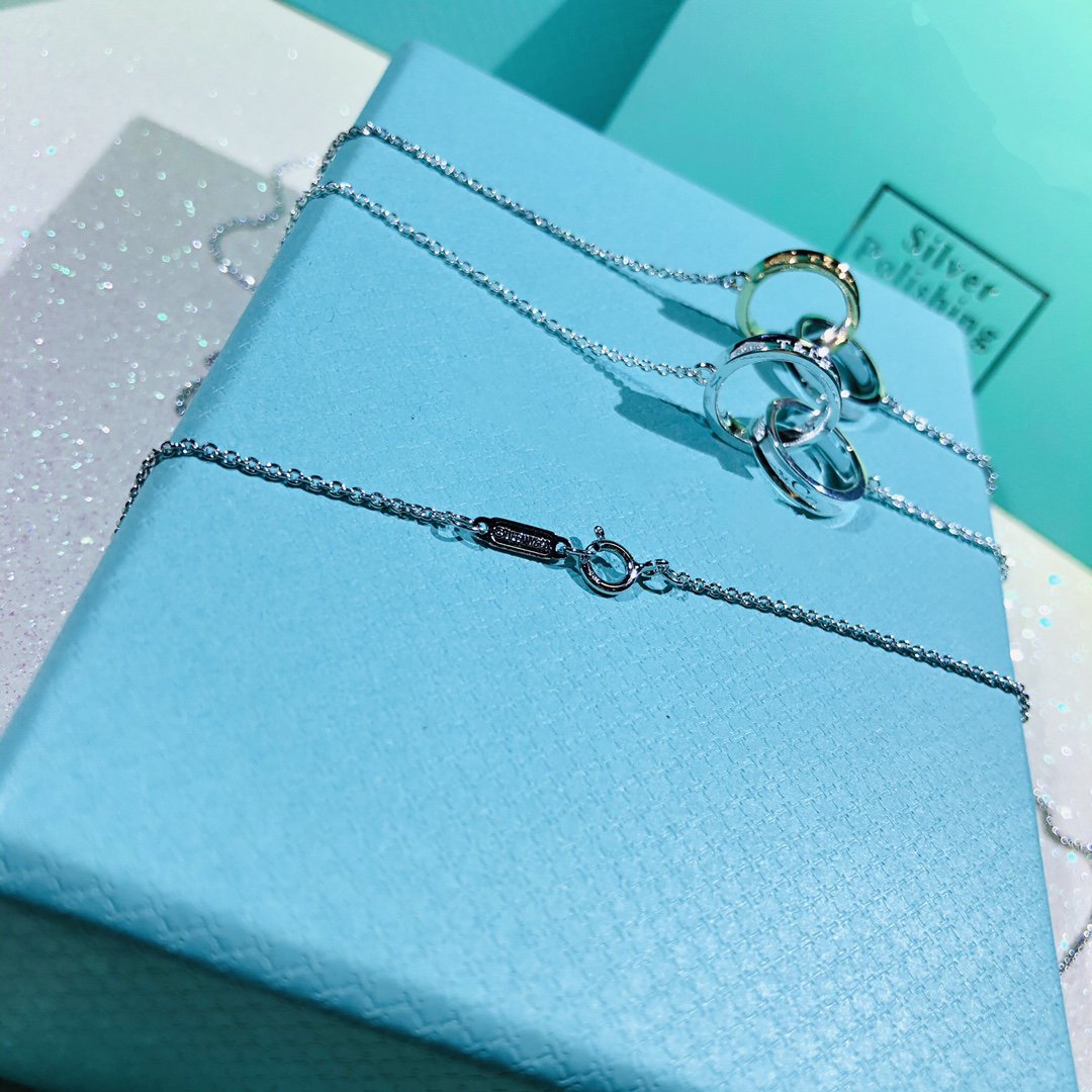 [Marins]INTERLOCKING CIRCLES PENDANT SMALL NECKLACE