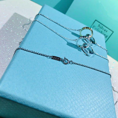 [Marins]INTERLOCKING CIRCLES PENDANT SMALL NECKLACE