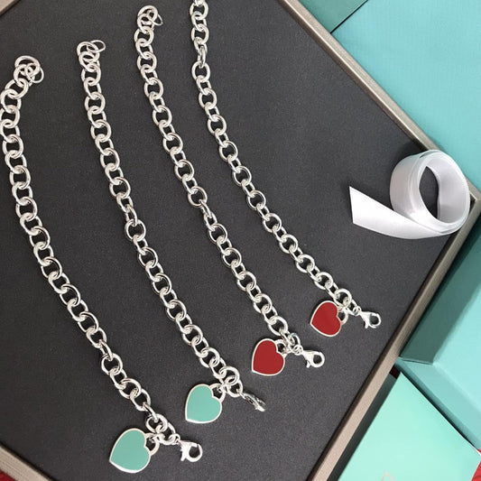 [Marins]HEART TAG BRACELET SILVER MEDIUM