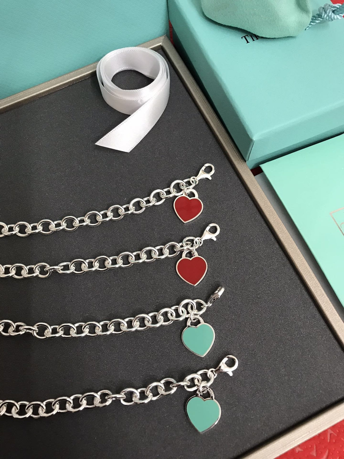 [Marins]HEART TAG BRACELET SILVER MEDIUM