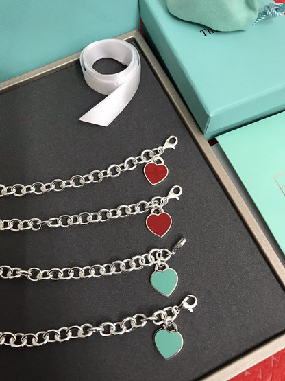 [Marins]HEART TAG BRACELET SILVER MEDIUM