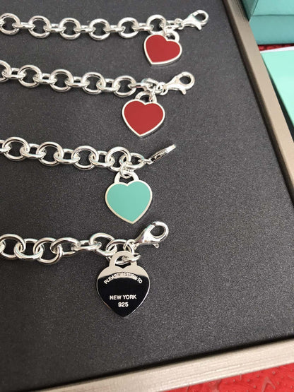[Marins]HEART TAG BRACELET SILVER MEDIUM