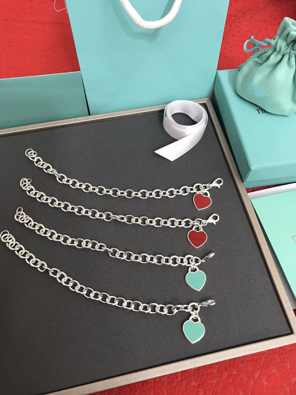 [Marins]HEART TAG BRACELET SILVER MEDIUM
