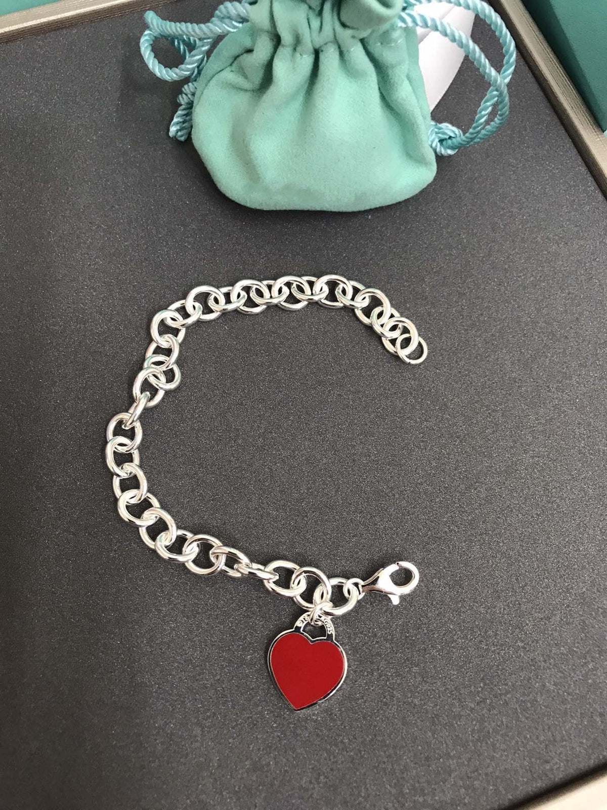 [Marins]HEART TAG BRACELET SILVER MEDIUM