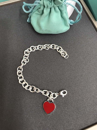 [Marins]HEART TAG BRACELET SILVER MEDIUM