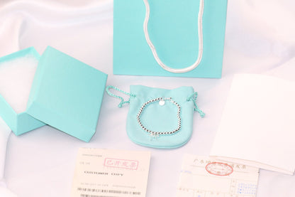 [Marins]STERLING SILVER BOW BEAD BRACELET