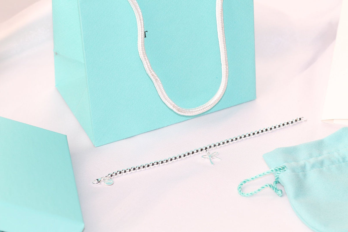 [Marins]STERLING SILVER BOW BEAD BRACELET