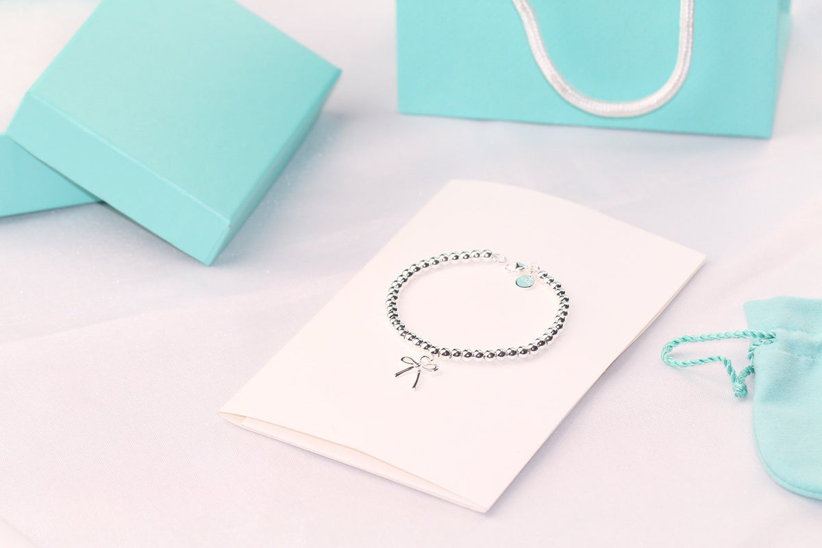 [Marins]STERLING SILVER BOW BEAD BRACELET