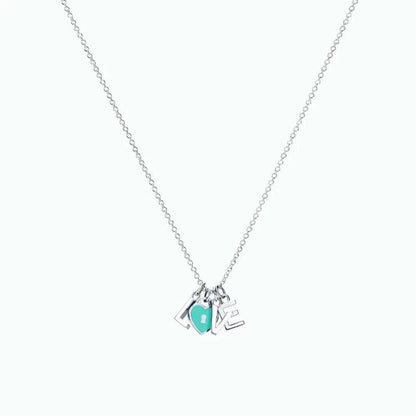 [Marins]COLLAR LOVE PLATA NECKLACE