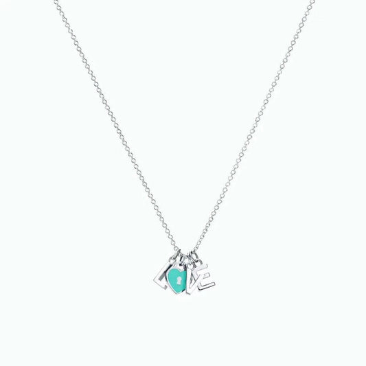 [Marins]COLLAR LOVE PLATA NECKLACE