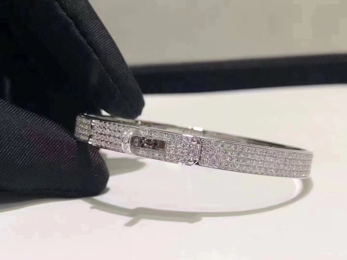 [Marins]HM KELLY BRACELET IN SILVER AND FULL PAVE DIAMOND