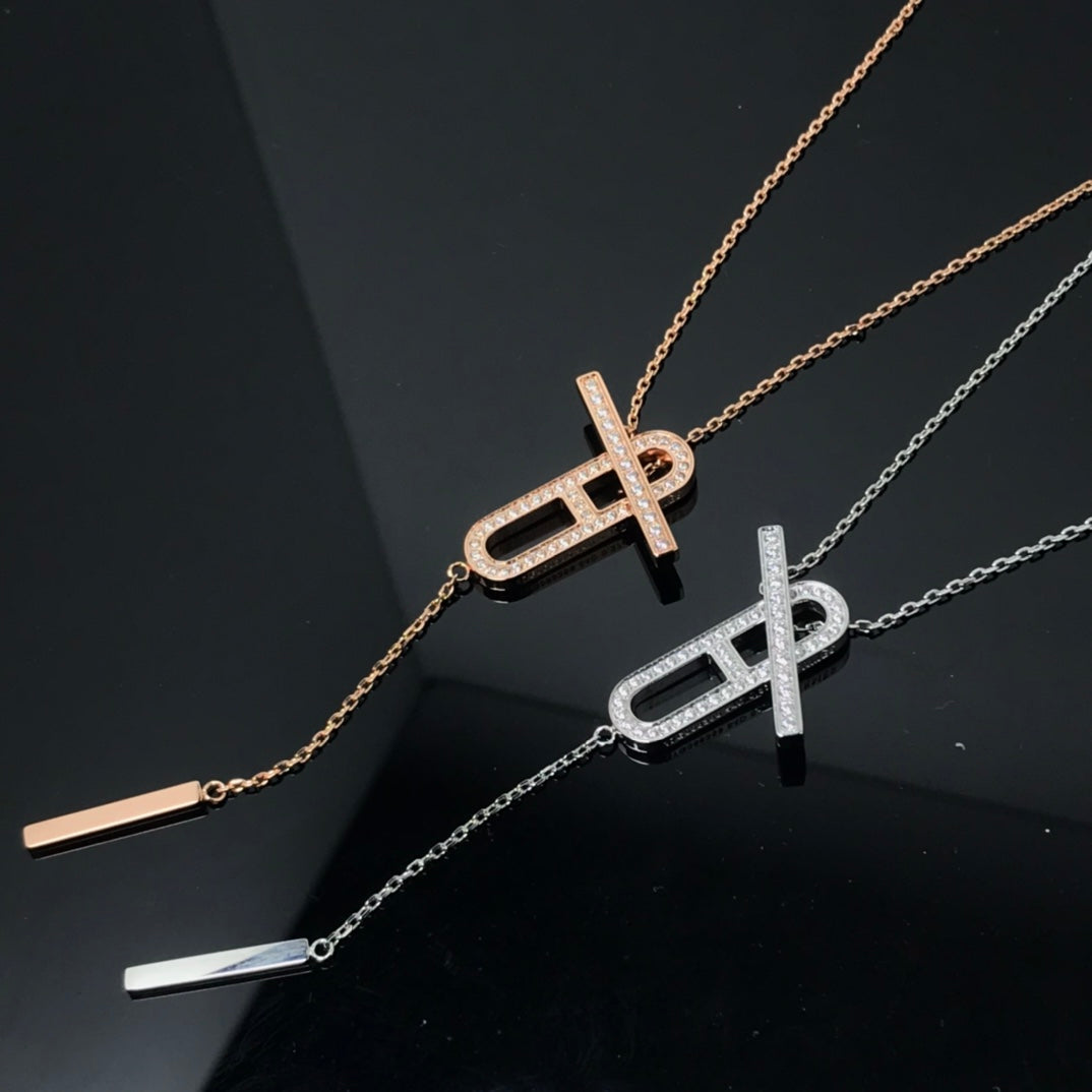 [Marins]HM NECKLACE PLATINUM ROSE GOLD DIAMOND