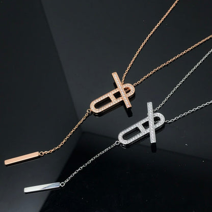 [Marins]HM NECKLACE PLATINUM ROSE GOLD DIAMOND