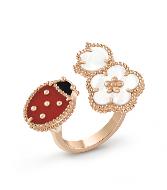 [Marins]LUCKY 3 MOTIF ROSE GOLD RING