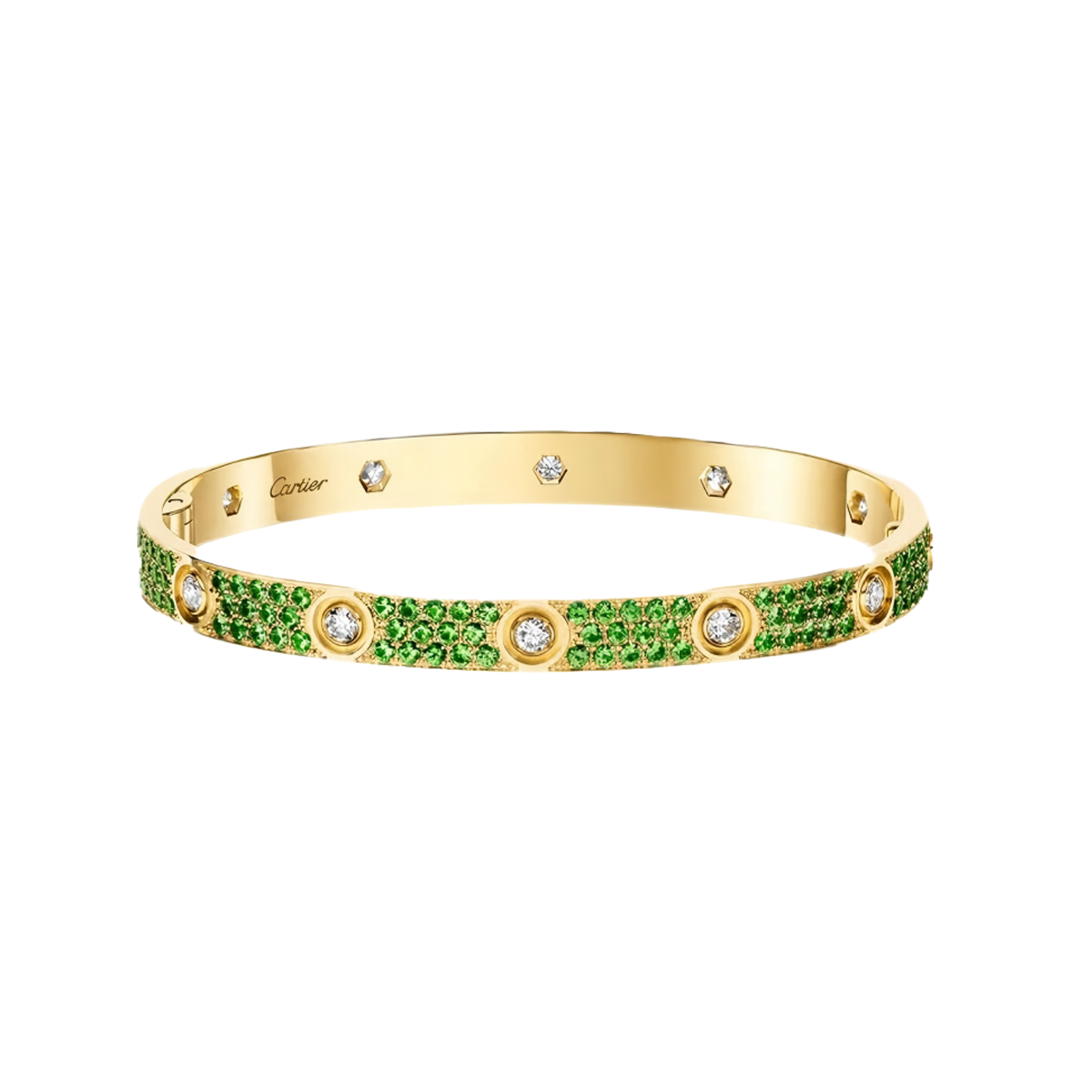 [Marins]2026 PAVE GEMSTONE LOVE BRACELET 6.1MM 10 DIAMONDS