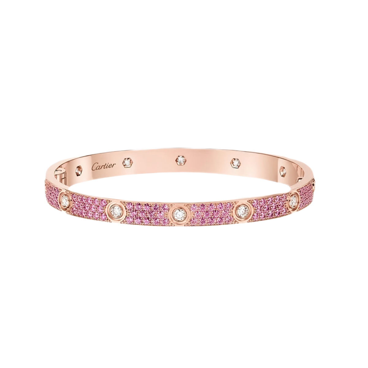 [Marins]2026 PAVE GEMSTONE LOVE BRACELET 6.1MM 10 DIAMONDS