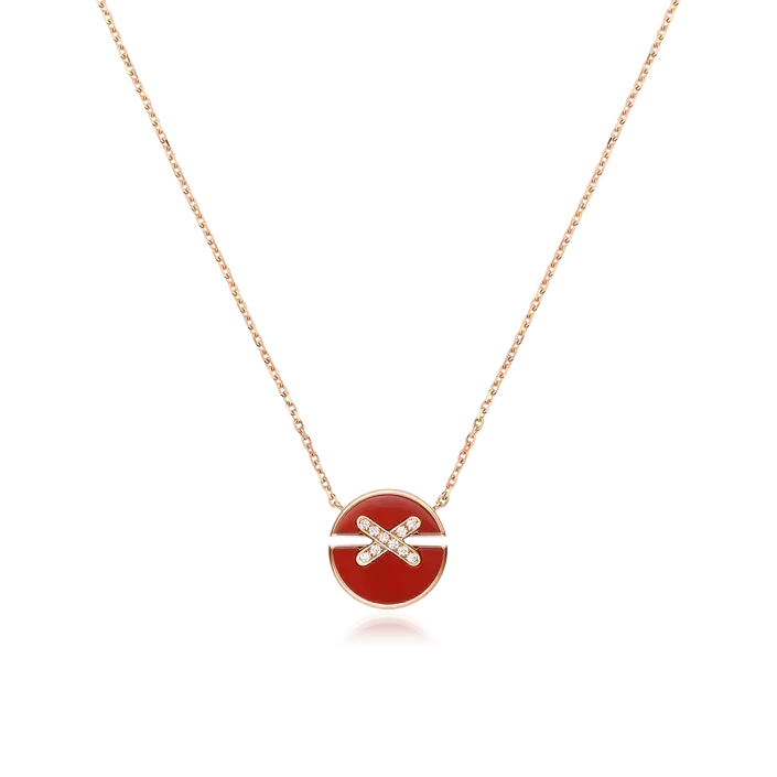 [Marins]JEUX DE ROSE GOLD DIAMOND NECKLACE
