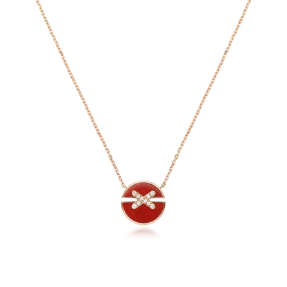 [Marins]JEUX DE ROSE GOLD DIAMOND NECKLACE