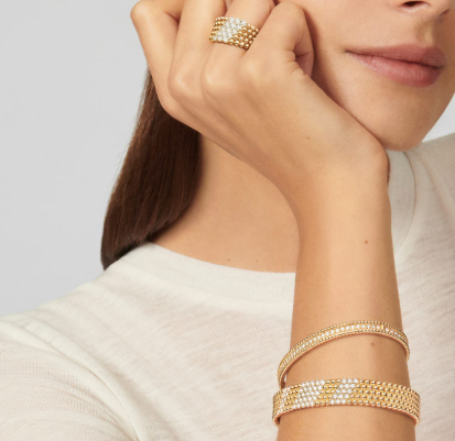 [Marins]Five-row diamond bracelet