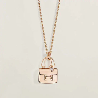 [Marins]AMULETTE PEDANT ROSE GOLD NECKLACE