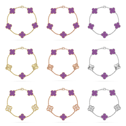 [Marins] CLOVER 5 MOTIF VIOLET BRACELET COLLECTION