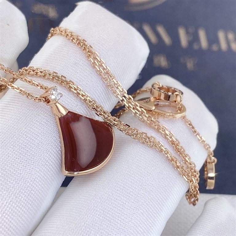 [Marins]DREAM NECKLACE CARNELIAN 1 DIAMOND