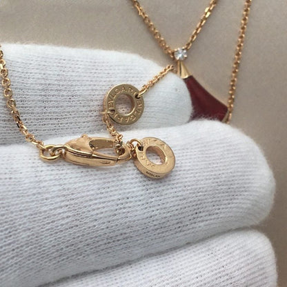 [Marins]DREAM NECKLACE CARNELIAN 1 DIAMOND