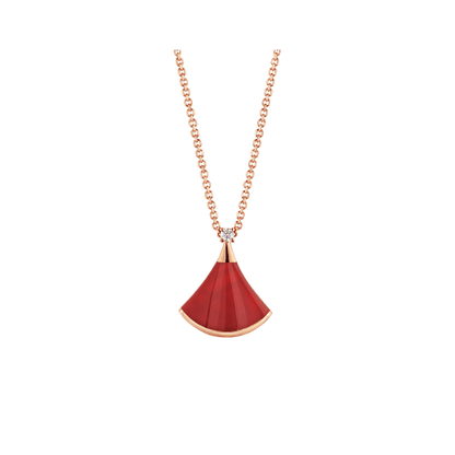 [Marins]DREAM NECKLACE CARNELIAN 1 DIAMOND