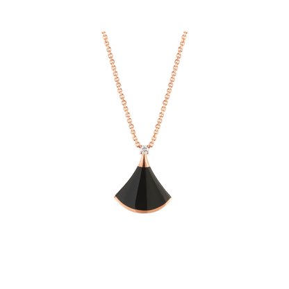[Marins]DREAM NECKLACE ONYX 1 DIAMOND