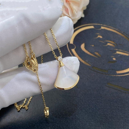 [Marins]DREAM NECKLACE WHITE MOP GOLD 1 DIAMOND