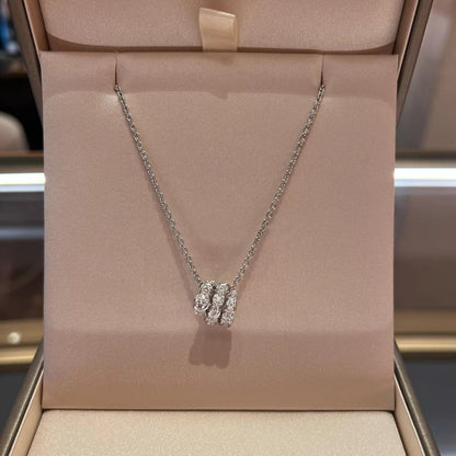 [Marins]SERPENTI  NECKLACE DOUBLE RING DIAMOND