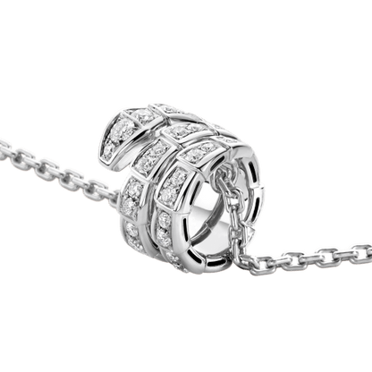 [Marins]SERPENTI  NECKLACE DOUBLE RING DIAMOND