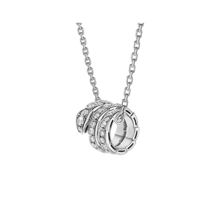 [Marins]SERPENTI  NECKLACE DOUBLE RING DIAMOND
