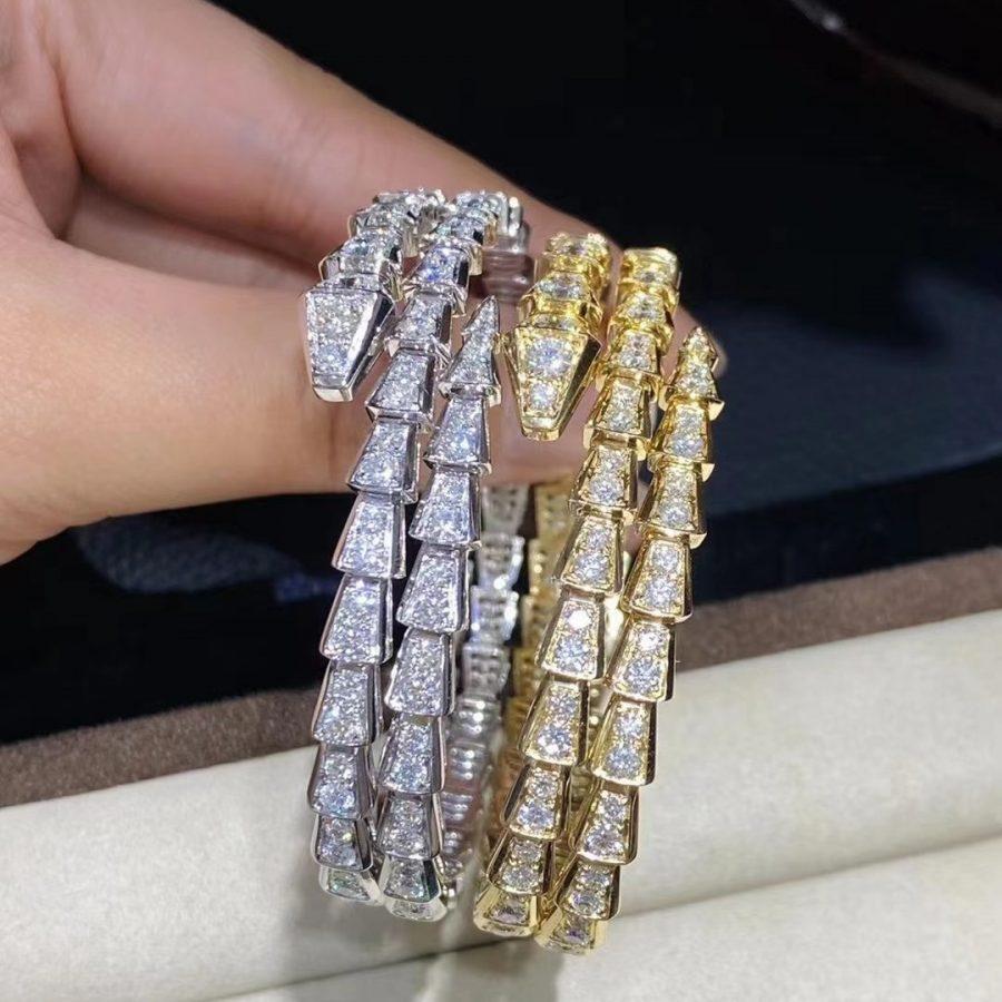 [Marins]SERPENTI BRACELET GOLD DIAMOND DOUBLE ROW