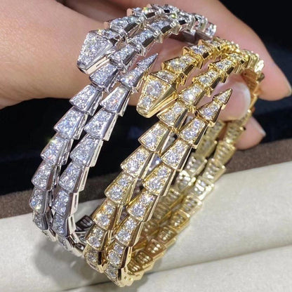 [Marins]SERPENTI BRACELET GOLD DIAMOND DOUBLE ROW