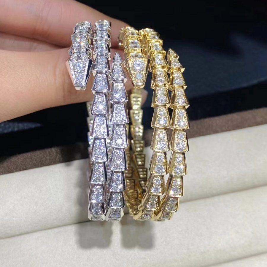 [Marins]SERPENTI BRACELET GOLD DIAMOND DOUBLE ROW