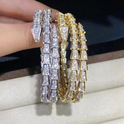 [Marins]SERPENTI BRACELET GOLD DIAMOND DOUBLE ROW