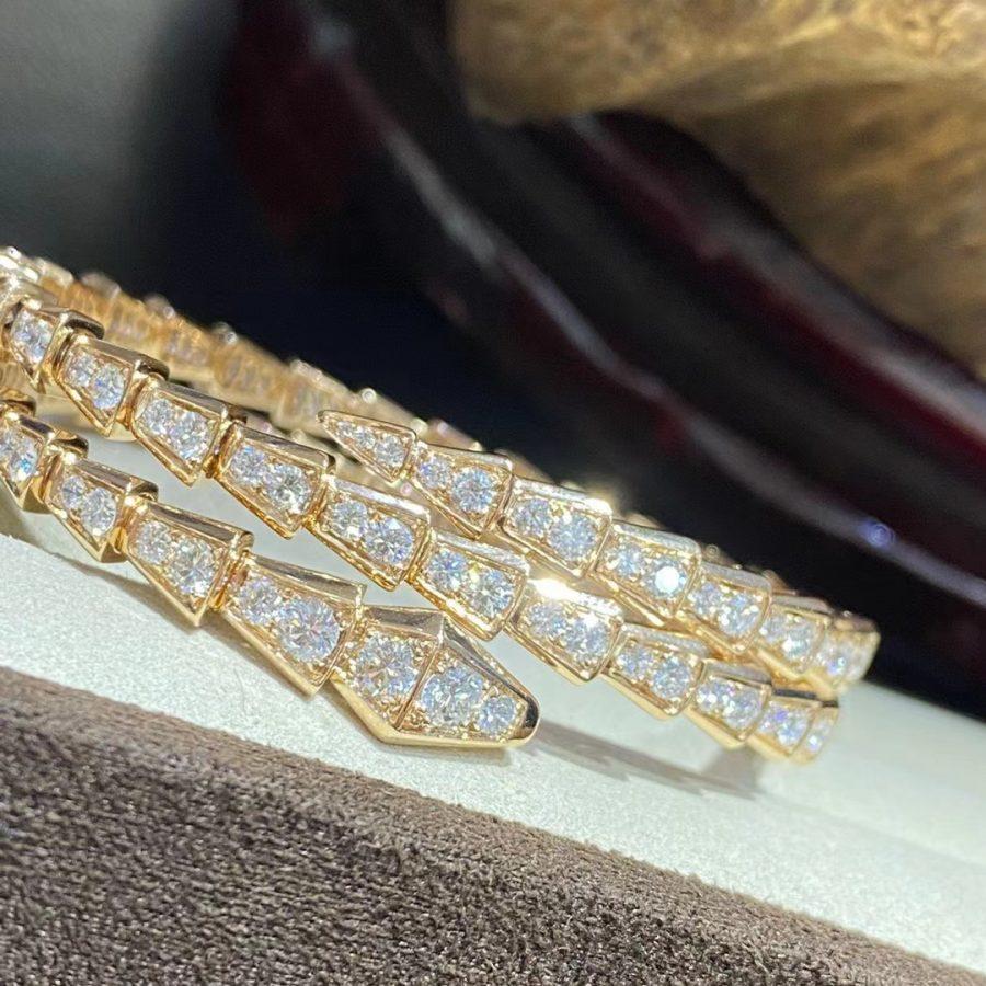 [Marins]SERPENTI BRACELET GOLD DIAMOND DOUBLE ROW