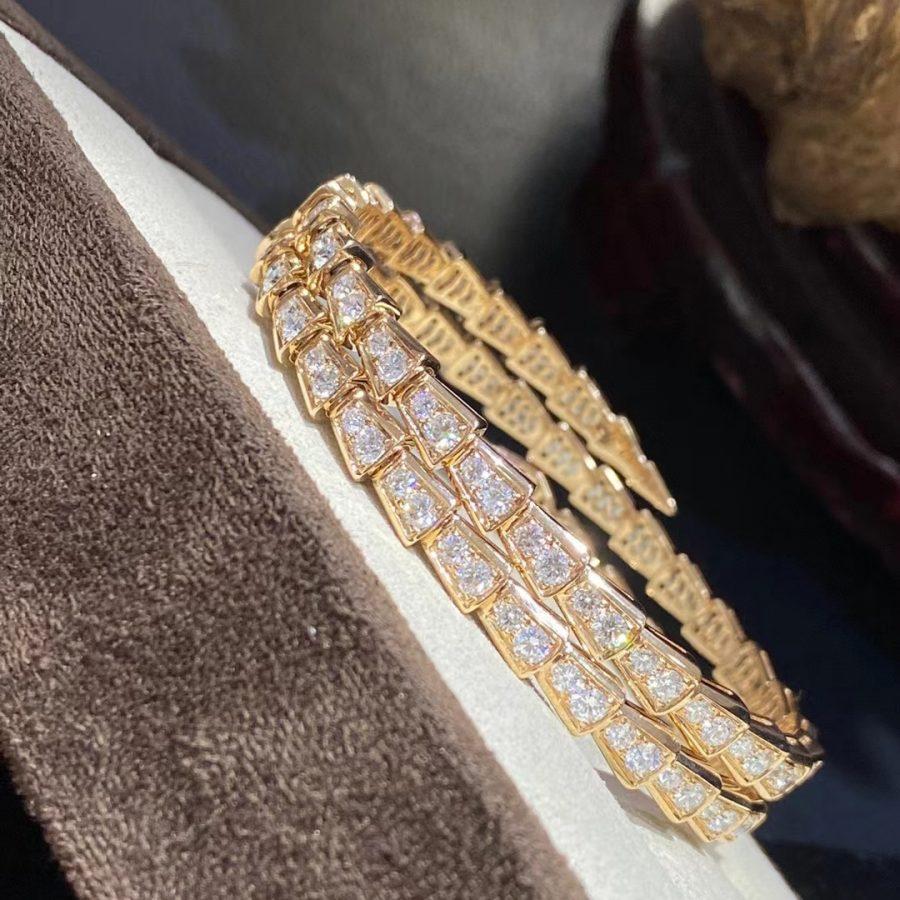 [Marins]SERPENTI BRACELET GOLD DIAMOND DOUBLE ROW