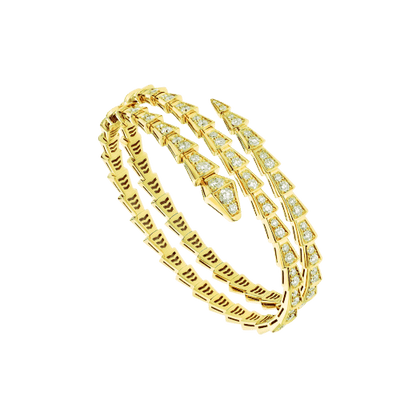[Marins]SERPENTI BRACELET GOLD DIAMOND DOUBLE ROW