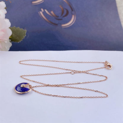 [Marins]AMULETTE ROSE GOLD AGATE NECKLACE