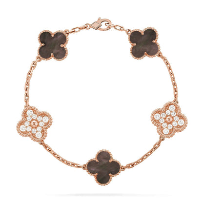 [Marins] CLOVER 5 MOTIF GRAY MOP BRACELET COLLECTION