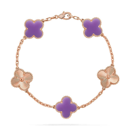[Marins]CLOVER 5 MOTIF LIGHT PURPLE BRACELET COLLECTION