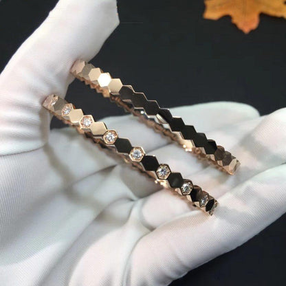 [Marins]BEE LOVE PINK GOLD DIAMOND BRACELET