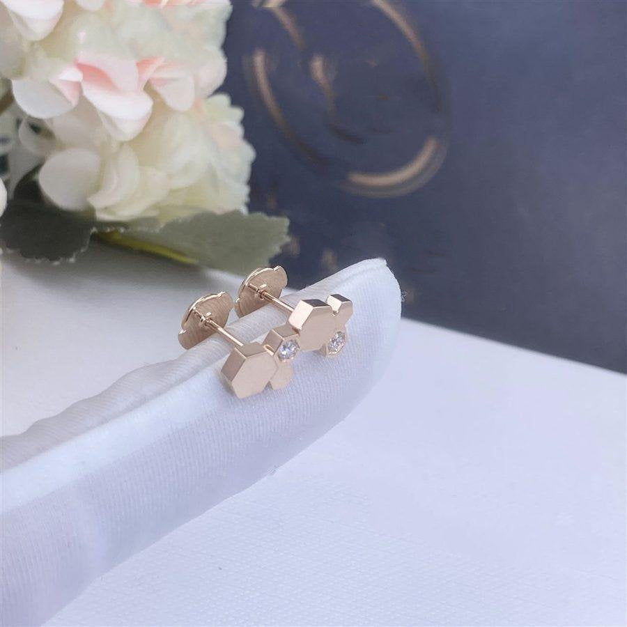 [Marins]BEE LOVE PINK GOLD DIAMOND EARRINGS